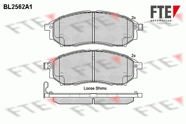 Brake Pad Set, disc brake (BL2562A1)