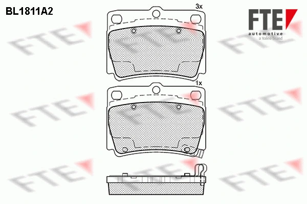 Brake Pad Set, disc brake (BL1811A2)