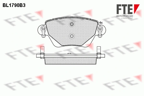 Brake Pad Set, disc brake (BL1790B3)