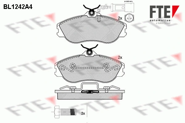 Brake Pad Set, disc brake (BL1242A4)