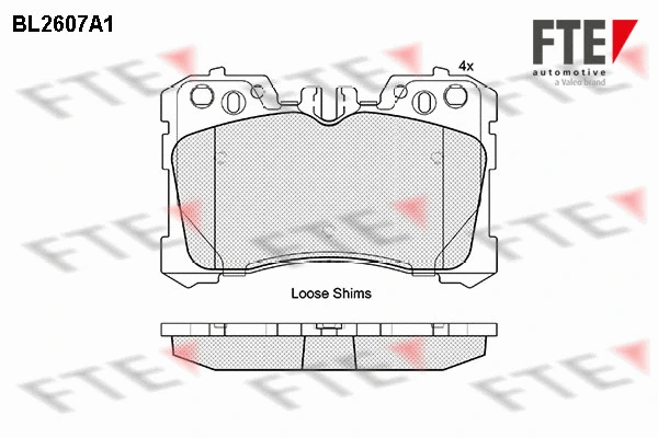 Brake Pad Set, disc brake (BL2607A1)