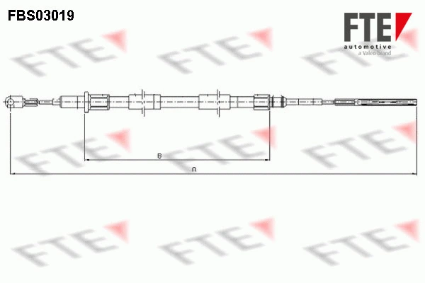 Cable Pull, parking brake (FBS03019)