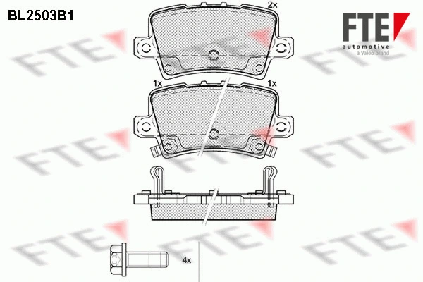 Brake Pad Set, disc brake (BL2503B1)
