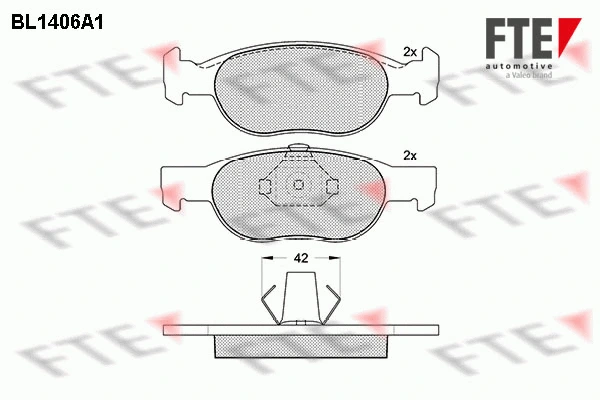 Brake Pad Set, disc brake (BL1406A1)
