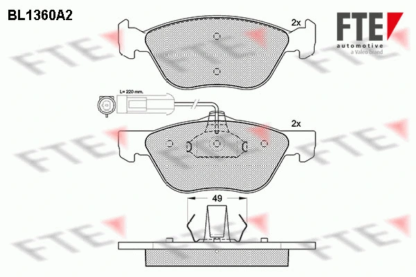 Brake Pad Set, disc brake (BL1360A2)