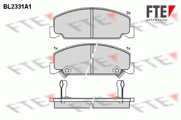 Brake Pad Set, disc brake (BL2331A1)