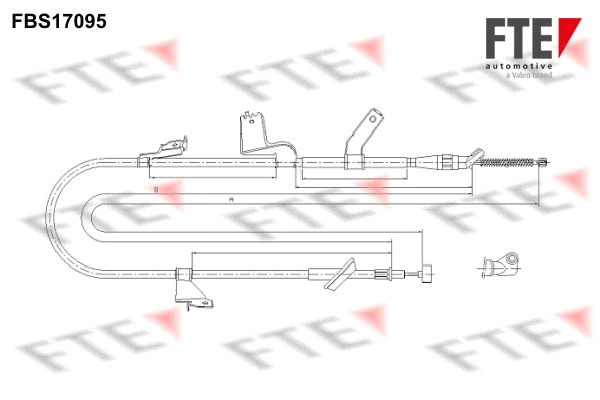 Cable Pull, parking brake (FBS17095)