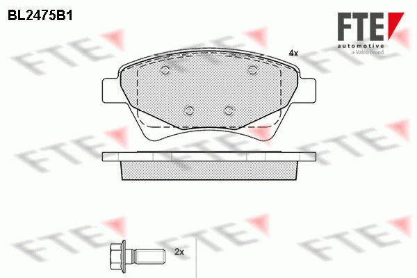 Brake Pad Set, disc brake (BL2475B1)
