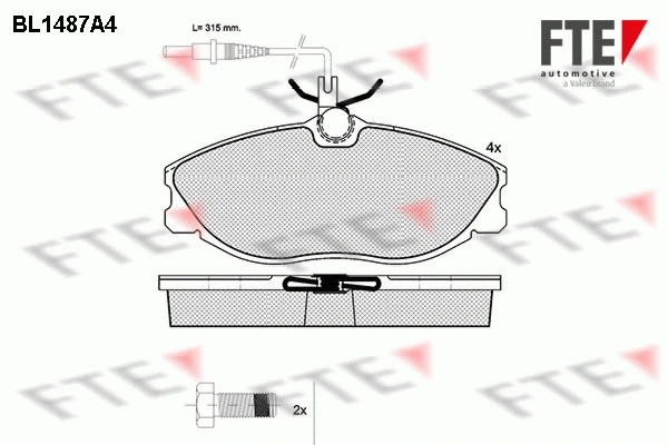 Brake Pad Set, disc brake (BL1487A4)