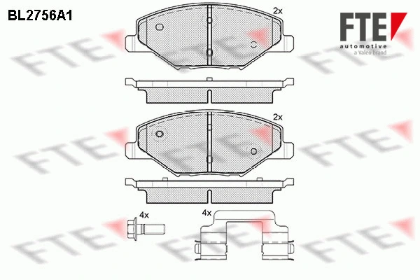 Brake Pad Set, disc brake (BL2756A1)
