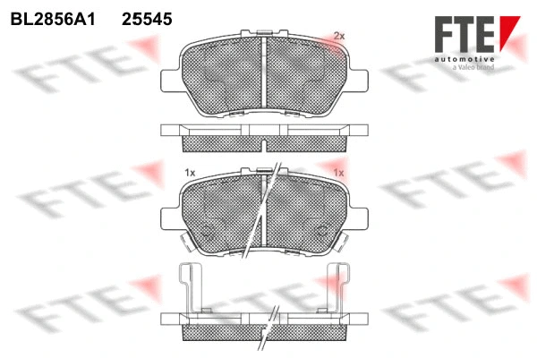 Brake Pad Set, disc brake (BL2856A1)