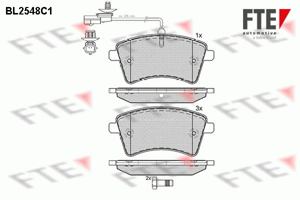 Brake Pad Set, disc brake (BL2548C1)