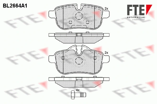 Brake Pad Set, disc brake (BL2664A1)