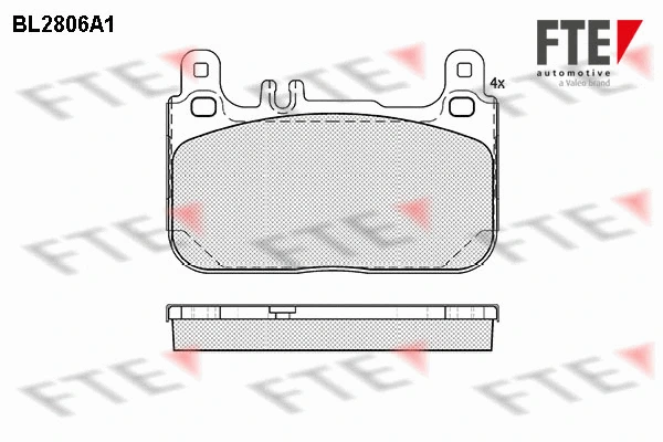 Brake Pad Set, disc brake (BL2806A1)