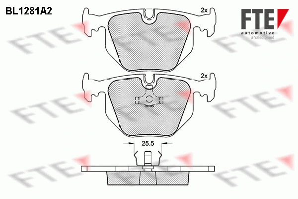 Brake Pad Set, disc brake (BL1281A2)