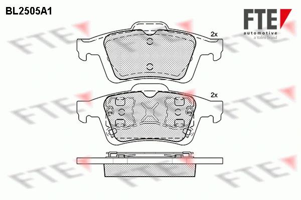 Brake Pad Set, disc brake (BL2505A1)