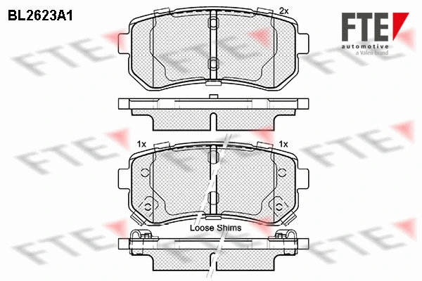 Brake Pad Set, disc brake (BL2623A1)