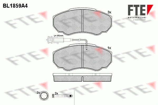 Brake Pad Set, disc brake (BL1859A4)