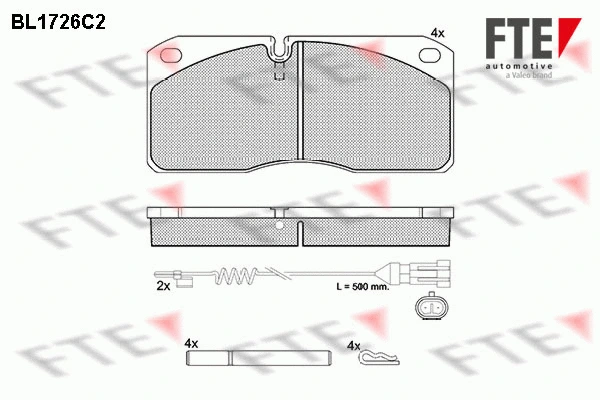 Brake Pad Set, disc brake (BL1726C2)