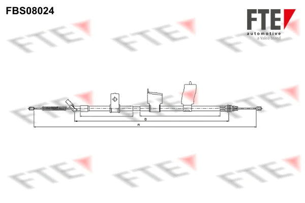Cable Pull, parking brake (FBS08024)
