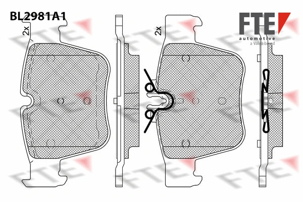 Brake Pad Set, disc brake (BL2981A1)