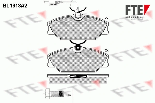 Brake Pad Set, disc brake (BL1313A2)