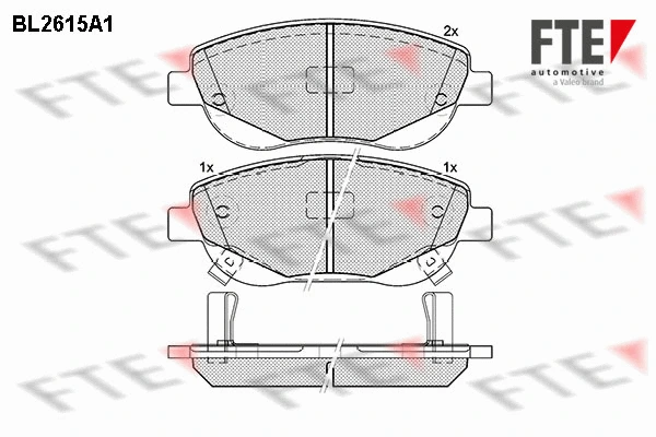Brake Pad Set, disc brake (BL2615A1)