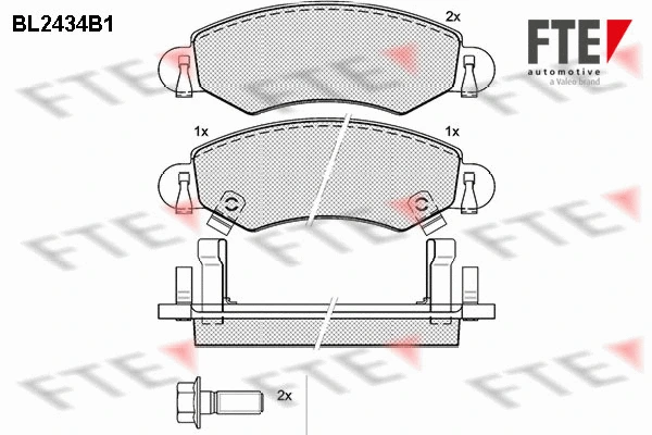 Brake Pad Set, disc brake (BL2434B1)