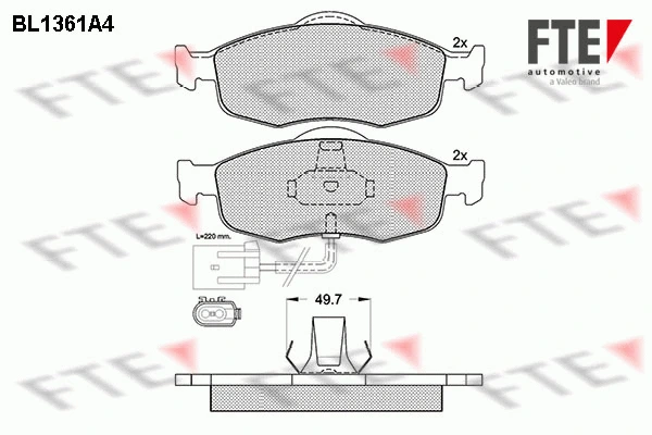 Brake Pad Set, disc brake (BL1361A4)