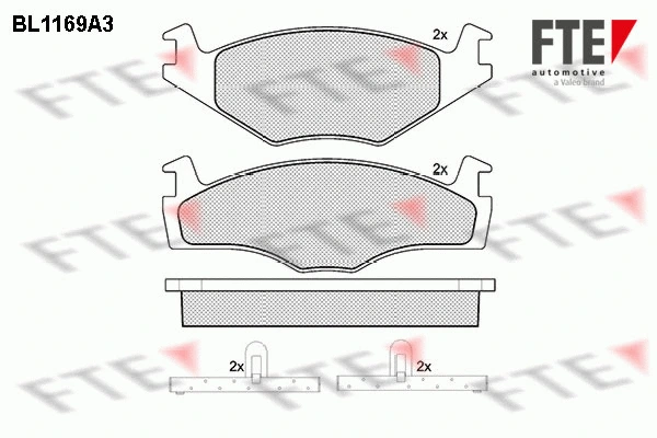 Brake Pad Set, disc brake (BL1169A3)