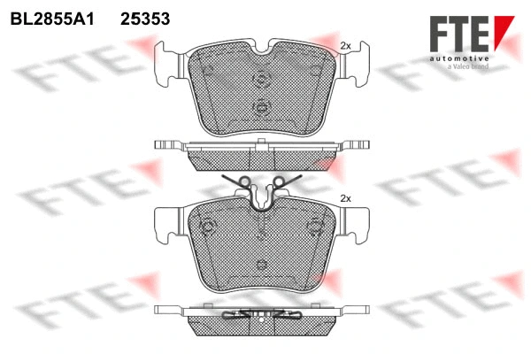 Brake Pad Set, disc brake (BL2855A1)