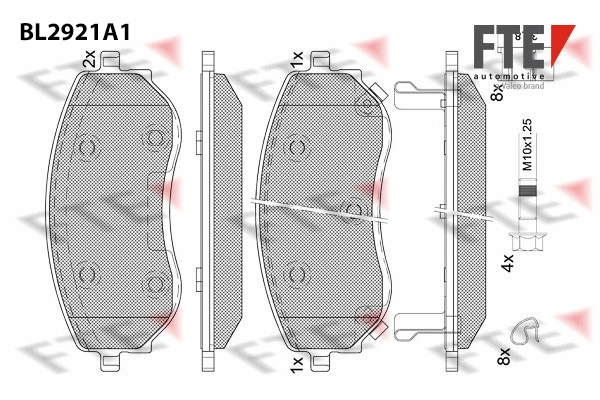 Brake Pad Set, disc brake (BL2921A1)