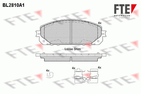 Brake Pad Set, disc brake (BL2810A1)