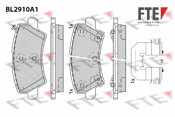 Brake Pad Set, disc brake (BL2910A1)