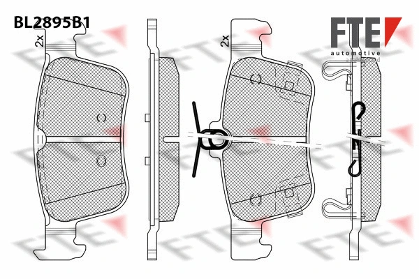 Brake Pad Set, disc brake (BL2895B1)