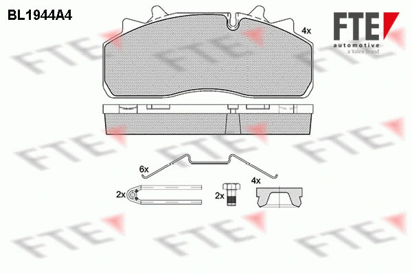 Brake Pad Set, disc brake (BL1944A4)