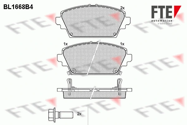 Brake Pad Set, disc brake (BL1668B4)