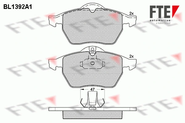 Brake Pad Set, disc brake (BL1392A1)