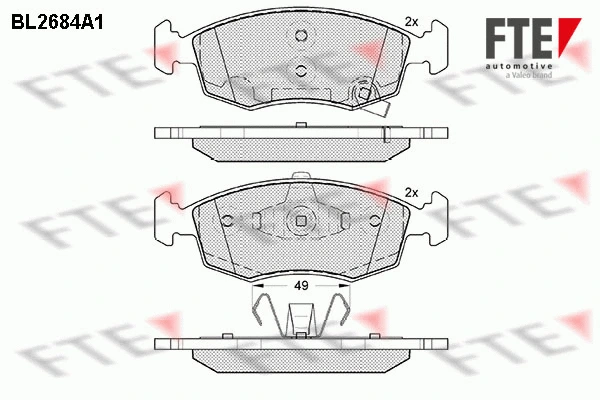 Brake Pad Set, disc brake (BL2684A1)