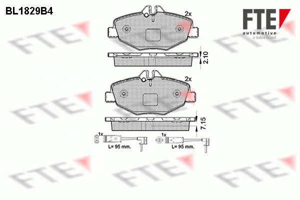 Brake Pad Set, disc brake (BL1829B4)
