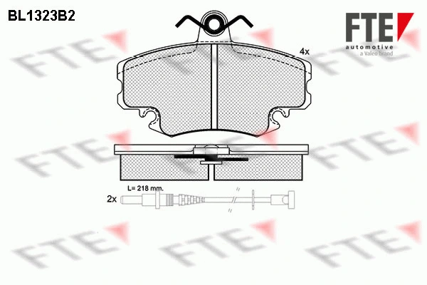 Brake Pad Set, disc brake (BL1323B2)