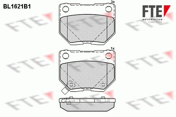 Brake Pad Set, disc brake (BL1621B1)