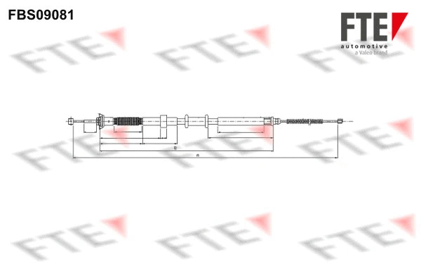 Cable Pull, parking brake (FBS09081)