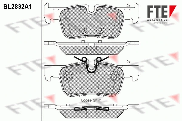 Brake Pad Set, disc brake (BL2832A1)