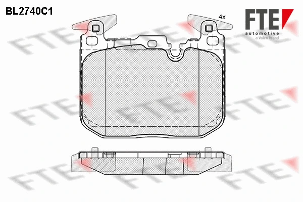Brake Pad Set, disc brake (BL2740C1)