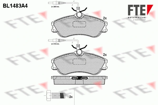 Brake Pad Set, disc brake (BL1483A4)