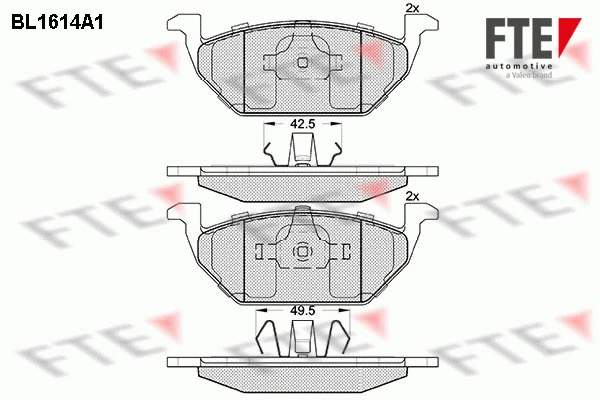 Brake Pad Set, disc brake (BL1614A1)