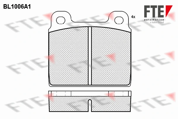 Brake Pad Set, disc brake (BL1006A1)