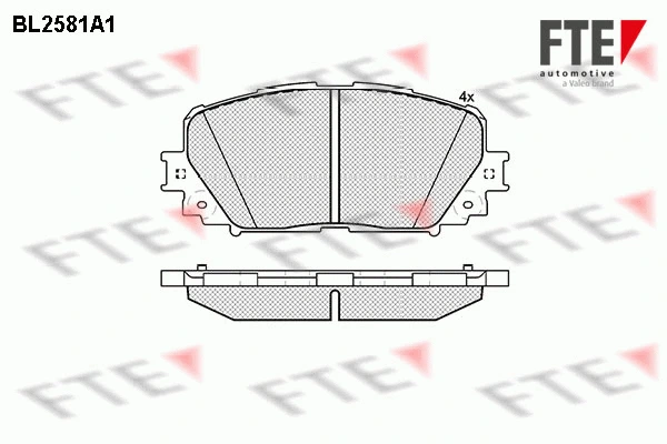 Brake Pad Set, disc brake (BL2581A1)