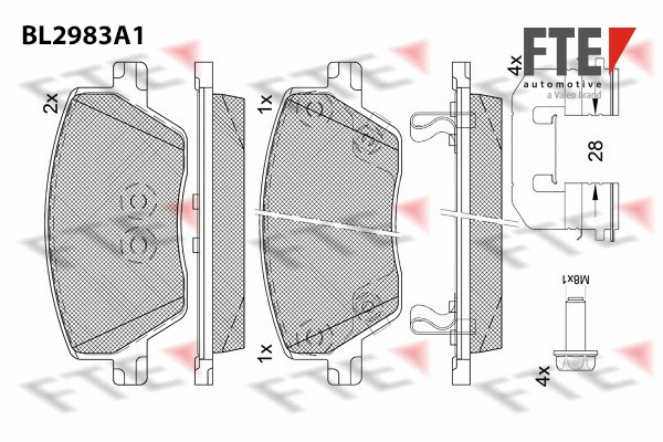 Brake Pad Set, disc brake (BL2983A1)